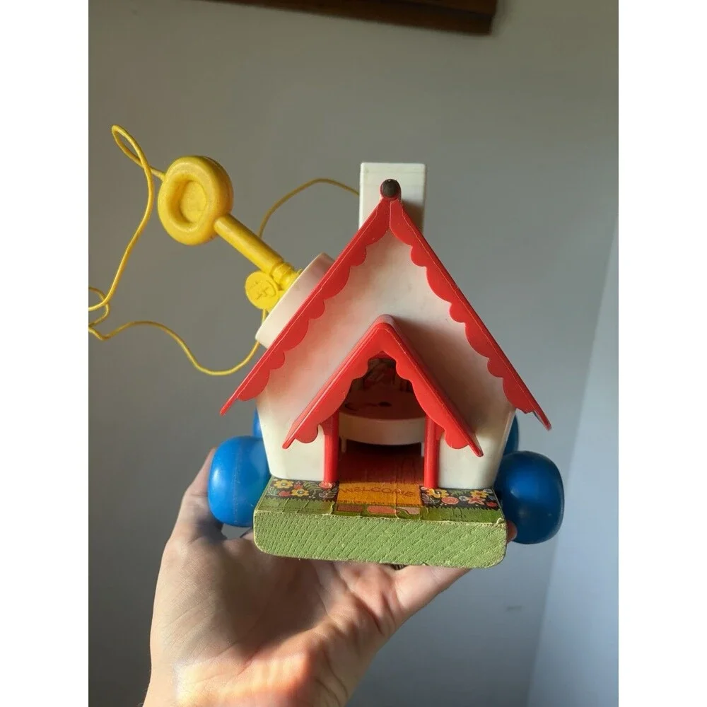 Fisher Price 1967 Goldilocks and the 3 Bears Pull Toy with Bell